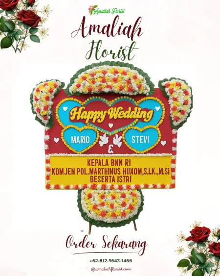 Papan Bunga Pernikahan Puter